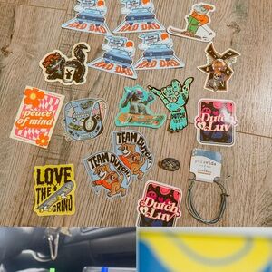 Dutch bros bundle of various clothes and accessories + stickers
